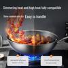 Chuidahuang 304 Stainless Steel Non-stick Stir-fry Wok with Lid