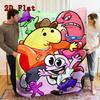 Smiling Friends 2D Flat Pattern Flannel Blanket High quality All Seasons Warmth and Comfort Perfect for Christmas Gifts.NMT0928565