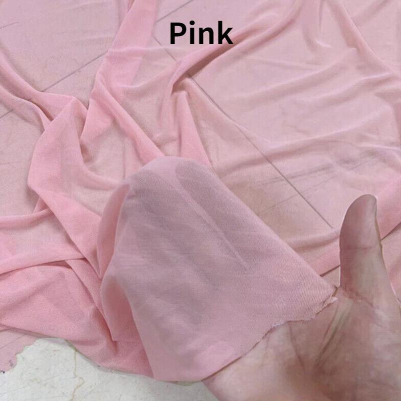 4 Way Stretch Nylon Spandex Mesh Fabric 20D Super Thin High Elastic Encrypted Tulle Gauze Net Fabric For Diy Sewing Material