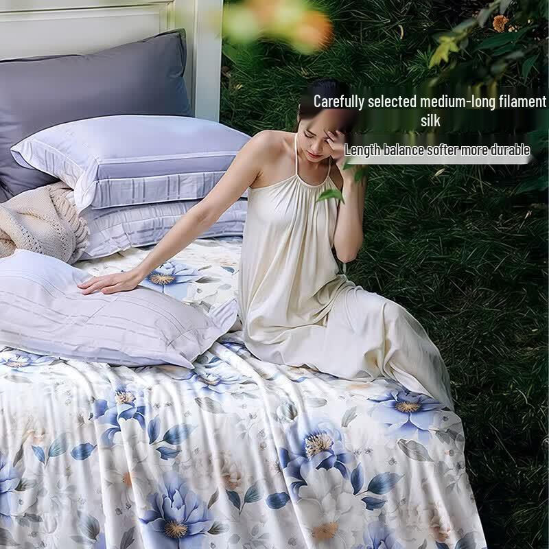 FUANNA Mulberry Silk Antibacterial Mother-Child Quilt