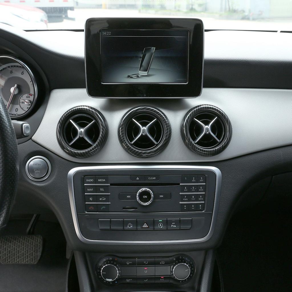 5Pcs Carbon Fiber Air Conditioning Vent Outlet Cover Trim Sticker for Mercedes Benz a B CLA GLA Class W176