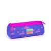 coral high Kids Lavender Pink Flamingo Patterned Three Compartment Pencil Bag 22316