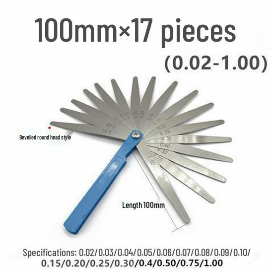 Прецизионный метрический/дюймовый щуп: 0.02-1.0мм Толщиномер Линейка Микрометр