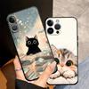 Мультяшный Кот Funda Чехол для Телефона для Apple iPhone 17 Pro Max 16 12 13 14 15 Pro 7 8 Air XR XS MAX 11