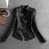 Spring And Autumn Women Artificial Leather Jacket Coats Slim Ladies Clothing