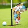 Cartoon Animal Golf Wood Headcover Graffiti Cat Pattern Golf Club Protector  Driver Fairway