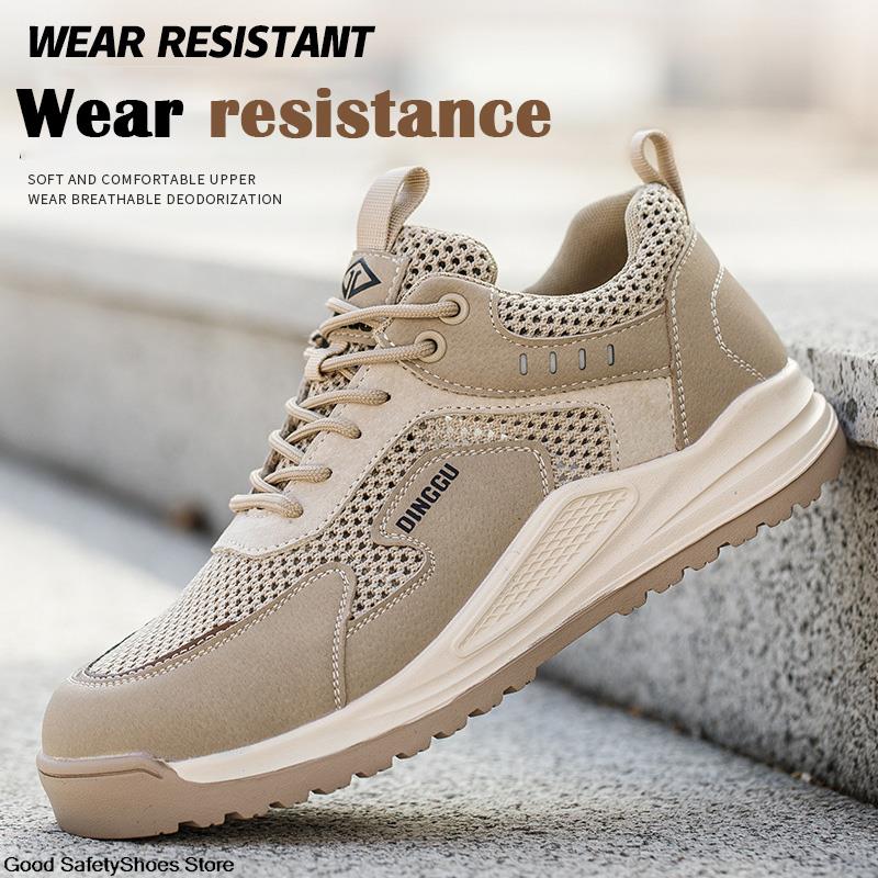 Дышащая сетчатая защитная обувь для мужчин для работы кроссовки противоударные неразрушимые туфли легкие стальные носки рабочая обувь для мужчин обувь