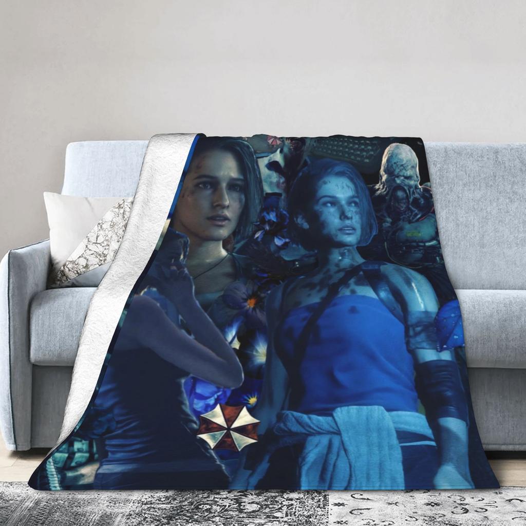Soft Warm BlanketsChild Decorative Residents Evils Jill Valentine Bedding Throws Flannel Bedspread For Home Decor Bed Cover