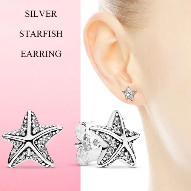 925 Серебряные серьги-гвоздики Женские модные серьги-гвоздики Ювелирные изделия