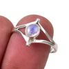 Natural Rainbow Moonstone Gemstone Handmade 925 Sterling Silver Ring Size 8 P3s12