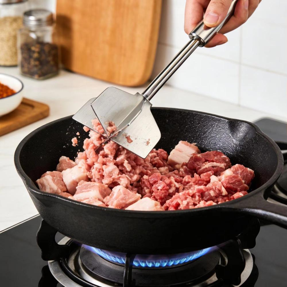 Нержавеющая сталь 304 Измельчитель мяса из нержавеющей стали Мясорубка с длинной ручкой Дополнительное питание