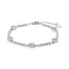 Bracelet - Daimas - Argent 925 - Zircons Brillants - Plaqué Finition En Rhodium - 16 Cm + 3 Cm