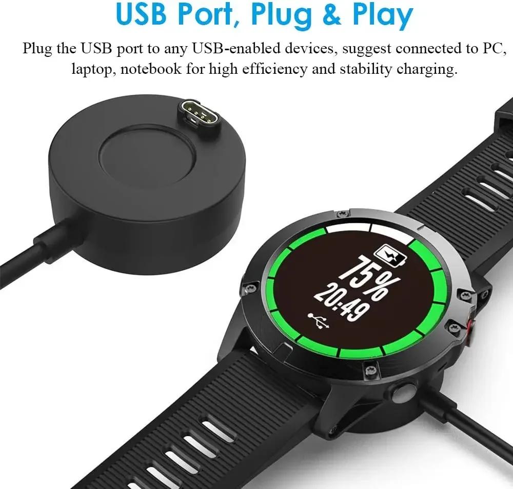 Док-станция Зарядный кабель USB для Garmin Fenix 7 7x 5/5S/5X Plus 6/6S/6X Pro Sapphire Venu Vivoactive 4/3 945 245 Quatix