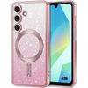 Protective Case - BOOLING - for Samsung Galaxy A16 4G/5G - Soft Silicone - Camera Protection - Pink Glitter