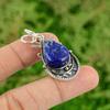 Thanks Giving Day Sale September Lapis Lazuli Gemstone Sterling Silver Pendant