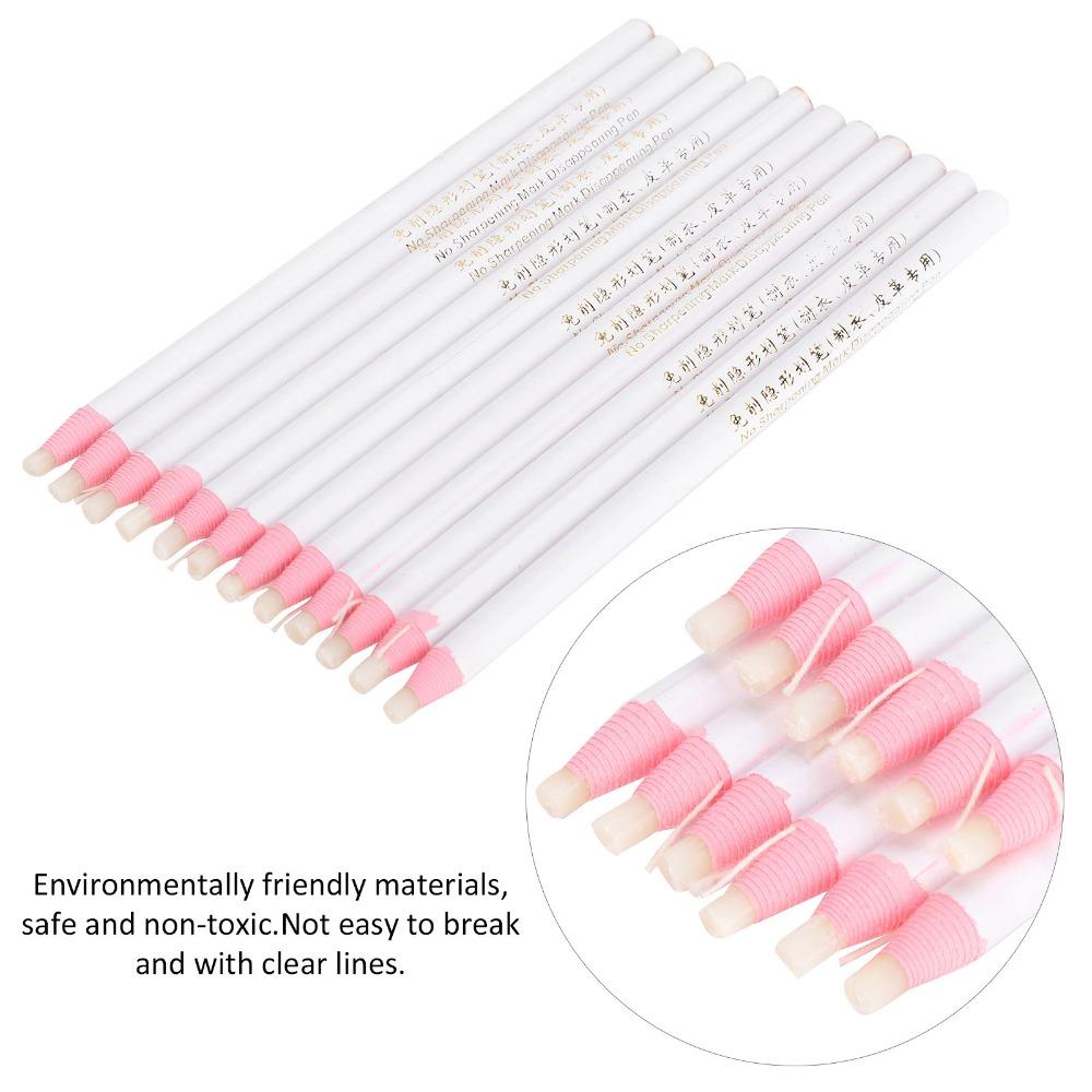 24pcs No Sharpening Fabric Marking Pencil Multi-Functional Heat Erasable Pencil For Quilting