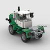Зеленый трактор - Строительный набор из кубиков, совместимый с MOC - Креативные игрушечные блоки