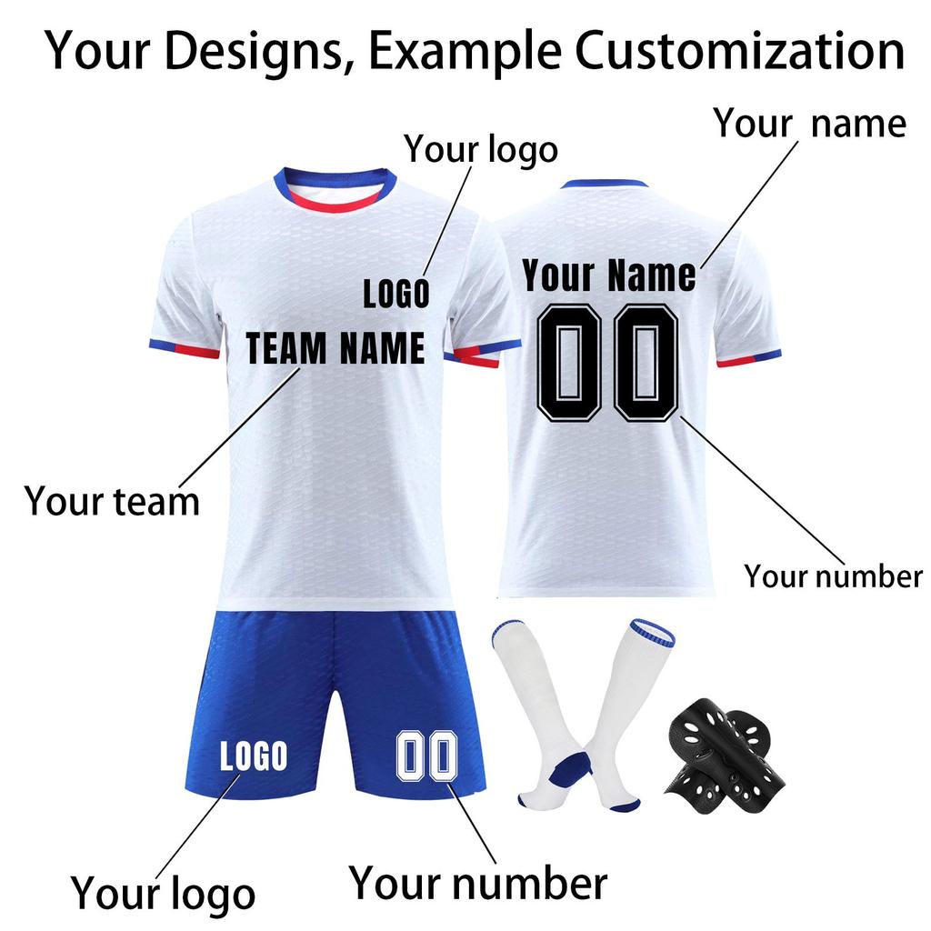 Personalised Shirts Kit Mens Girls With Name Number Custom Football Jerseys For Boys Training Suit
