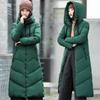 Women's Winter Thickened Warm Jacket Hooded Long Puffy Jacket Snow Warm Jacket