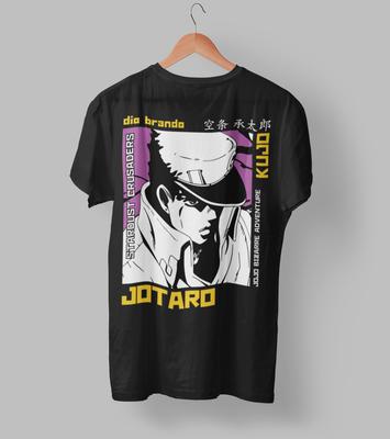 Мужская футболка Био хлопок Jo Jo's Bizarre Adventure Куджо Джотаро Аниме Уличный стиль