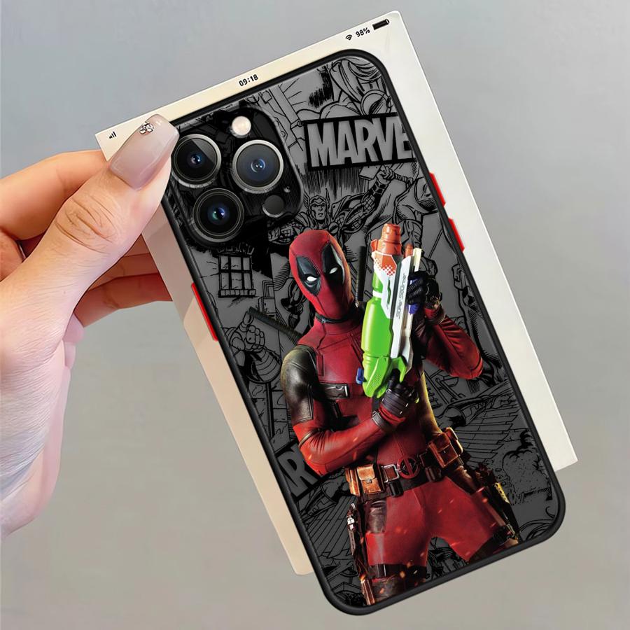 Чехол для телефона для iPhone SE 11 Pro Max 16 Pro XR XS X 15 Pro Max 14 13 Pro 12 Mini 7 8 SE 6s 16e ТПУ Чехол Marvel Дэдпул