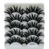 Beauty Eye Makeup Tools Criss-cross Thick Long False Eyelashes Wispies Fluffies 8D Mink Hair