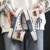 Spring Summer Fashion Bear Women Canvas Shoes High-top Canvas Shoes Lace Up Casual Sneakers Female Off White Shoes Sneakers