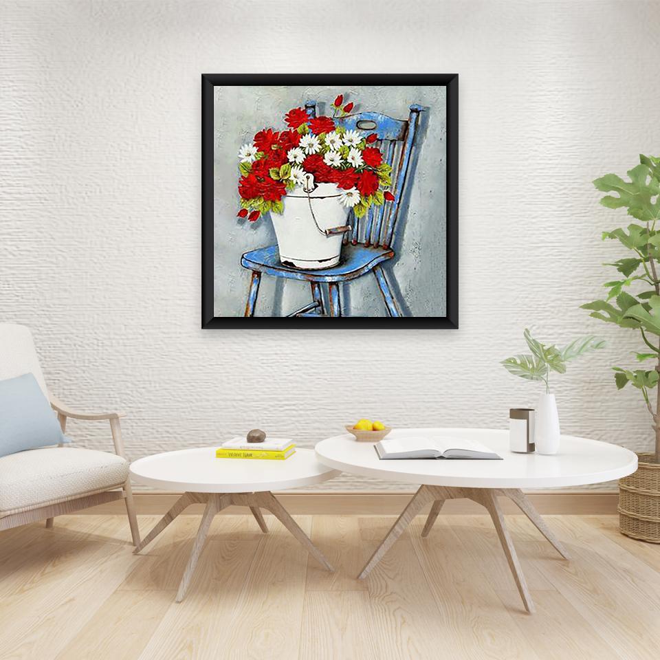 DIY 5D алмазная живопись ваза для цветов, набор для вышивки крестом, полная дрель, вышивка мозаикой, вышивка крестиком, цветочная роза, подарок из смолы, домашний декор