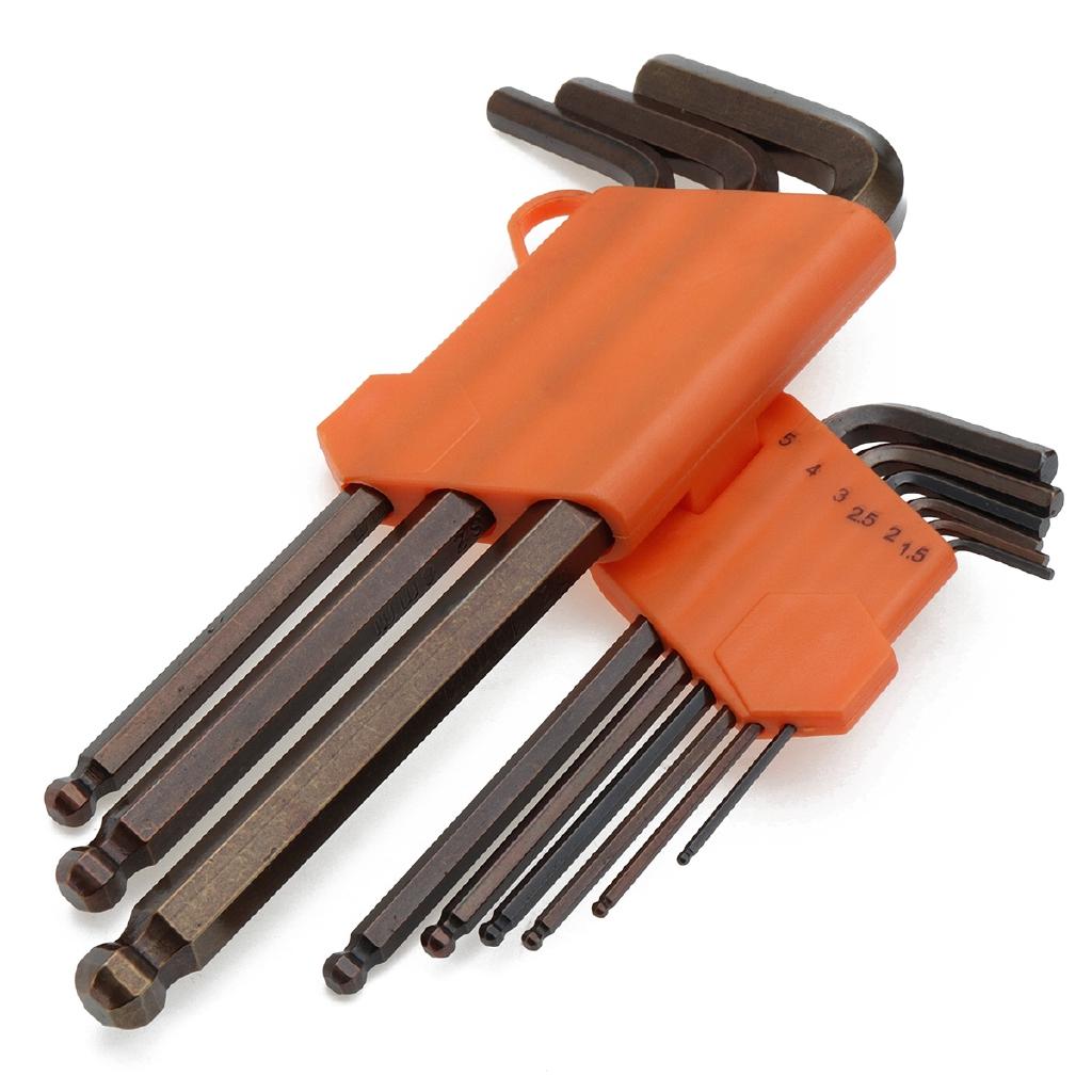 9 шт. Набор шестигранных ключей Allen Extra-long Arm AllenTorque Sae Metric Torx Широко