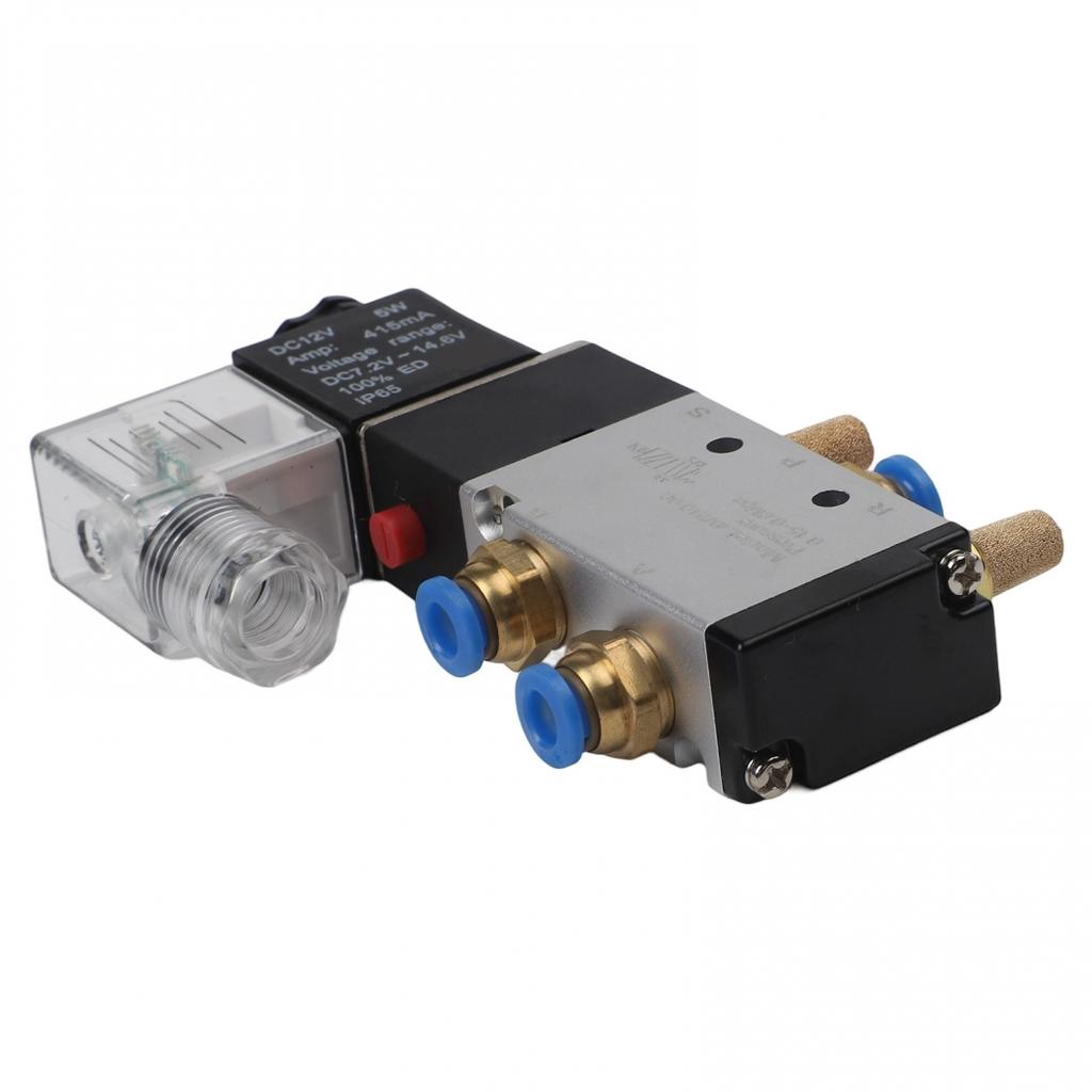 Connector Diameter 1/4 Inch DC 12V Valve Pneumatic Valve Solenoid Valve