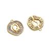 Copper Zirconium Inlaid 26 Letter Pendant For DIY Jewelry Making Craft Accessories