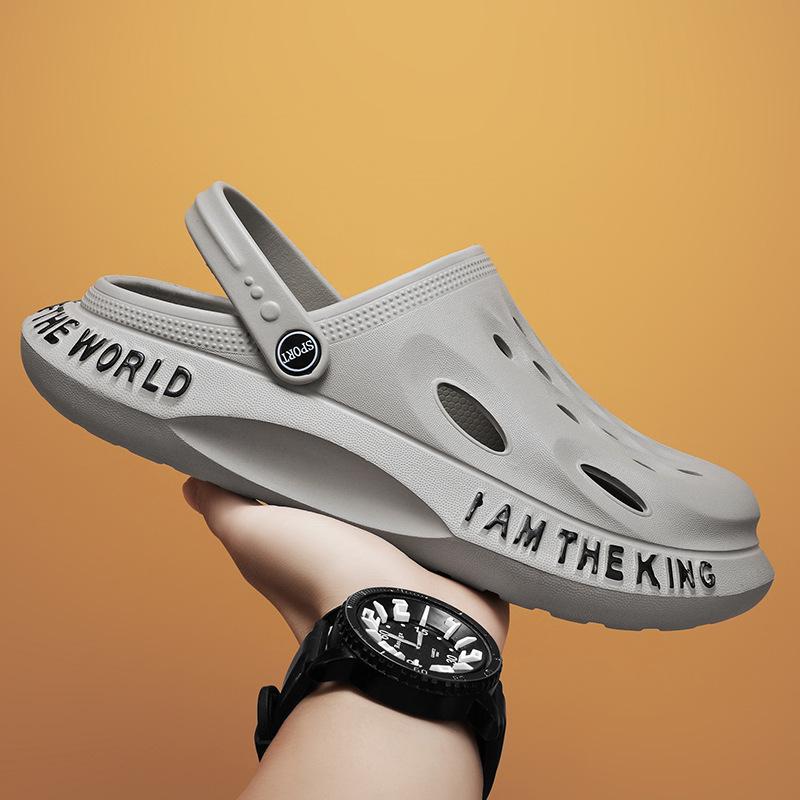 Мужские сандалии и шлепанцы с закрытым носком «Кокосовый сад» – Мягкая подошва, дышащие, модные, универсальные для пляжа.