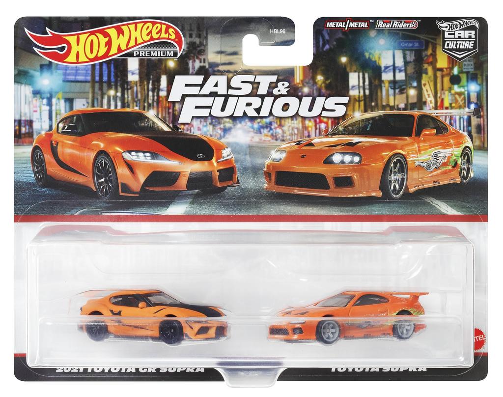 Hot Wheels Premium 2 Pack Fast Furious 2021 Toyota GR Supra 2021 года и HKF54 & Supra/Toyota [3 вверх]