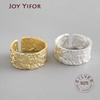 Xiaomi 925 Sterling Silver Open Ring For Women INS Niche Irregular Wave Sand Surface Wide Noodle Original Party Birthday Gift