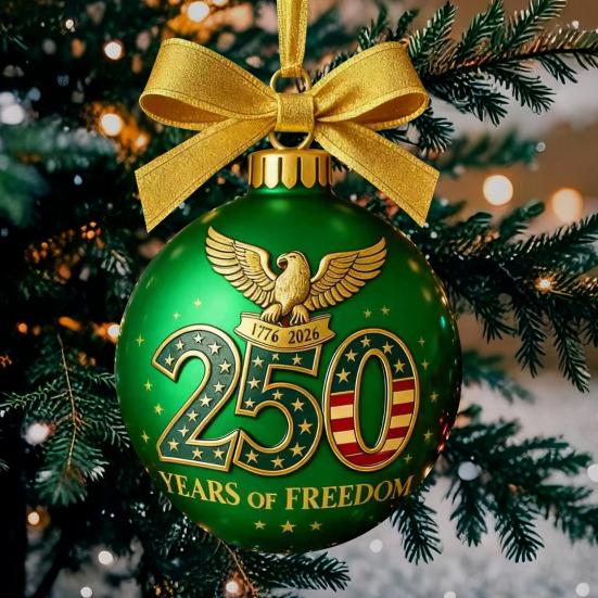 United States 250th Anniversary Ornament 250th Anniversary Acrylic Christmas Ball Ornament Patriotic Christmas Tree Hanging Decor