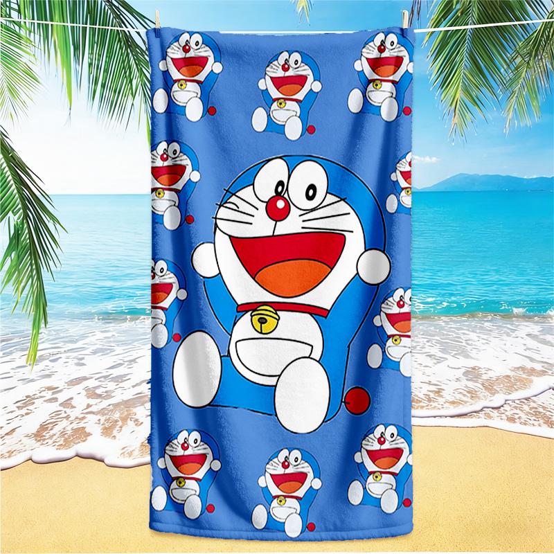 1pc Doraemon Adventure Begins beach towel,quick drying absorbent beach towel,outdoor sports swimming beach towel,Soft and comfortable Y7283