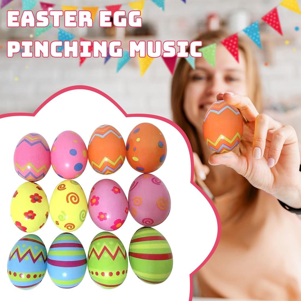 12 шт. пасхальных яиц, пасхальные яйца декомпрессионные игрушки пасхальные украшения для мальчиков и девочек пасхальная корзина наполнитель для вечеринок подарки пасхальные яйца охота