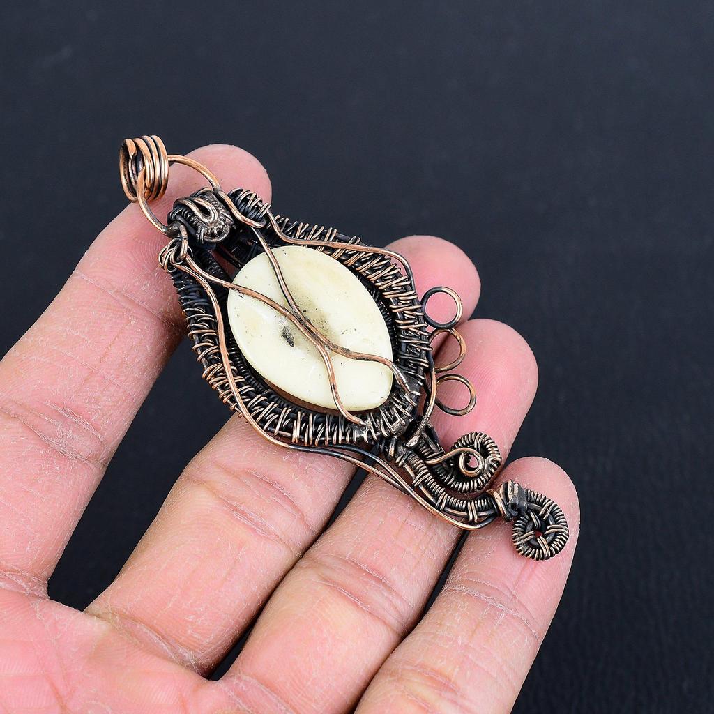 Подвеска из резного лица, обернутая медной проволокой 999 пробы, Ювелирное изделие с подвеской из драгоценного камня ручной работы, Подарки для жены, Совершенно новая подвеска