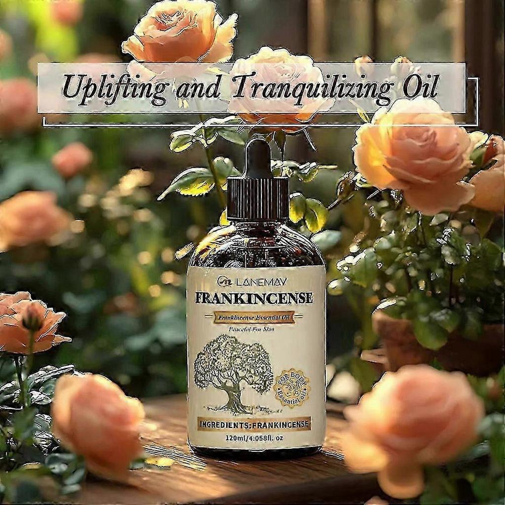 Frankincense Essential Oil - 100% Pure Natural Frankincense Essential Oil for Diffuser and Aromatherapy - Frankincense Massage Oil for Face & Body