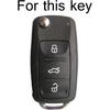 Key Fob Cover Silicone Keyless Remote Protector Sleeve Case Holder Compatible with VW Volkswagen Tiguan Golf Polo Jetta Passat