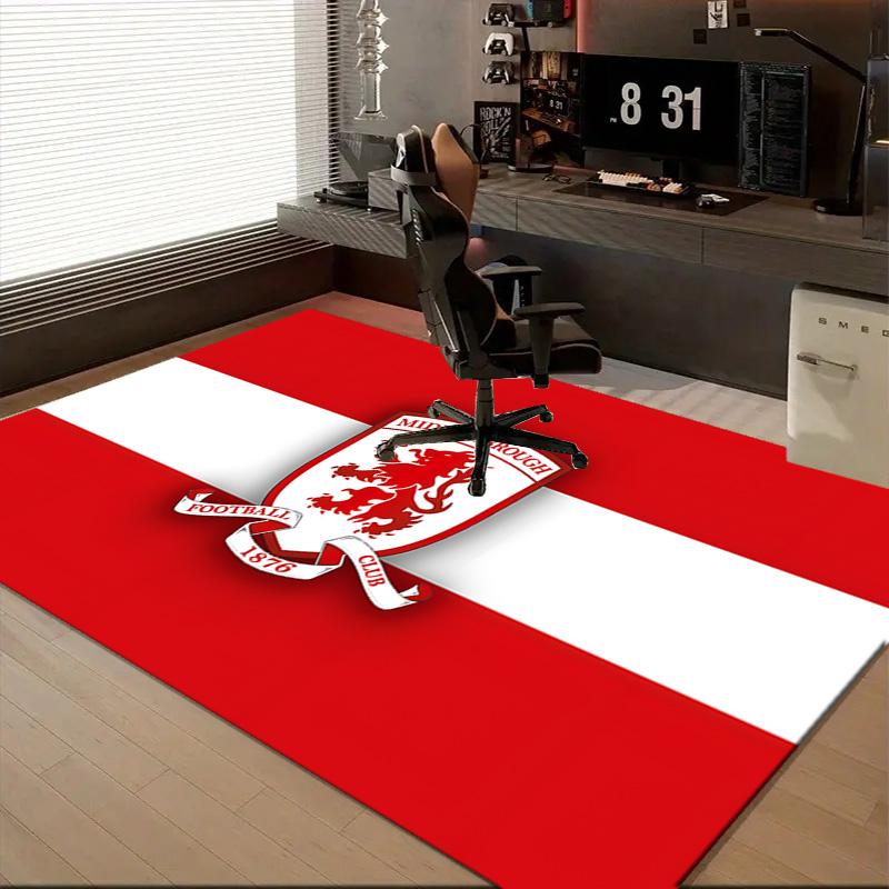 1PC Middlesbrough Football Club Crest Floor Mat for Living Room, Game Rooms, Office, Bedroom, Office Floor Mat Playful Design, Christmas fan gifts