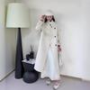 Новое осенне-зимнее двустороннее шерстяное пальто длинного кроя в корейском стиле свободного повседневного кроя