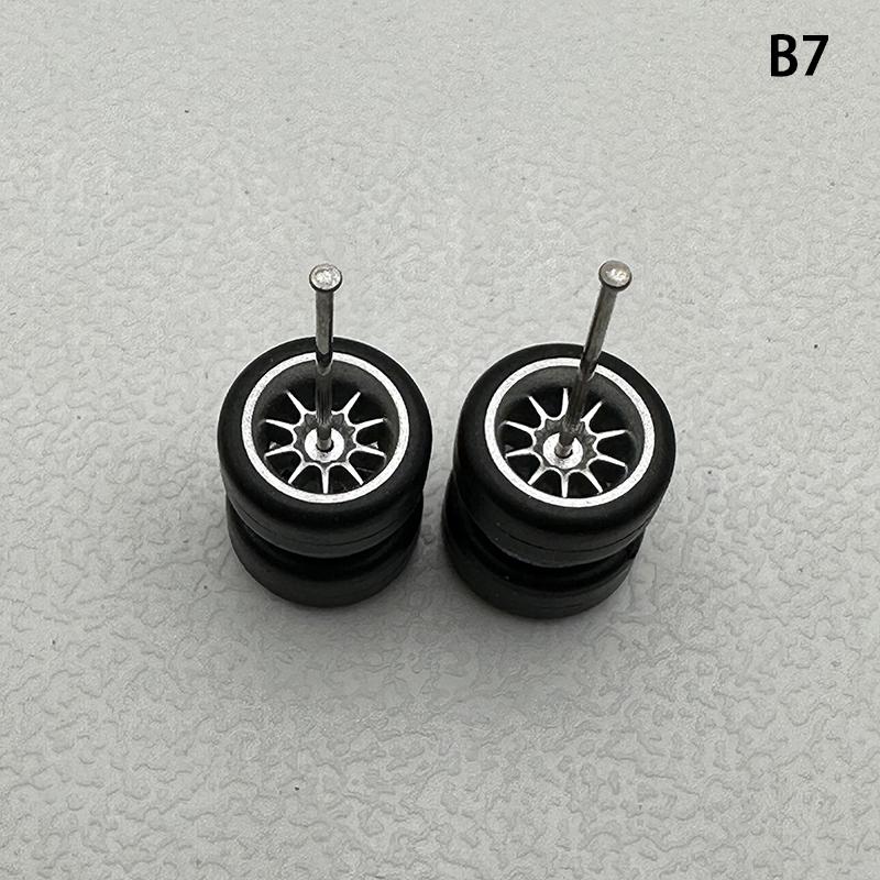 Инновационные ABS Основные Модифицированные Детали Игрушка-Транспорт Для Hotwheels Tomica Mini Gt 1 Комплект 1/64 Модель Автомобиля Колеса С Резиновыми Шинами