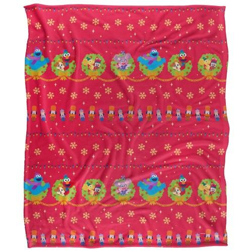 Улица Сезам Пушистые Друзья Навсегда Шелковое Узорчатое Сверхмягкое Одеяло