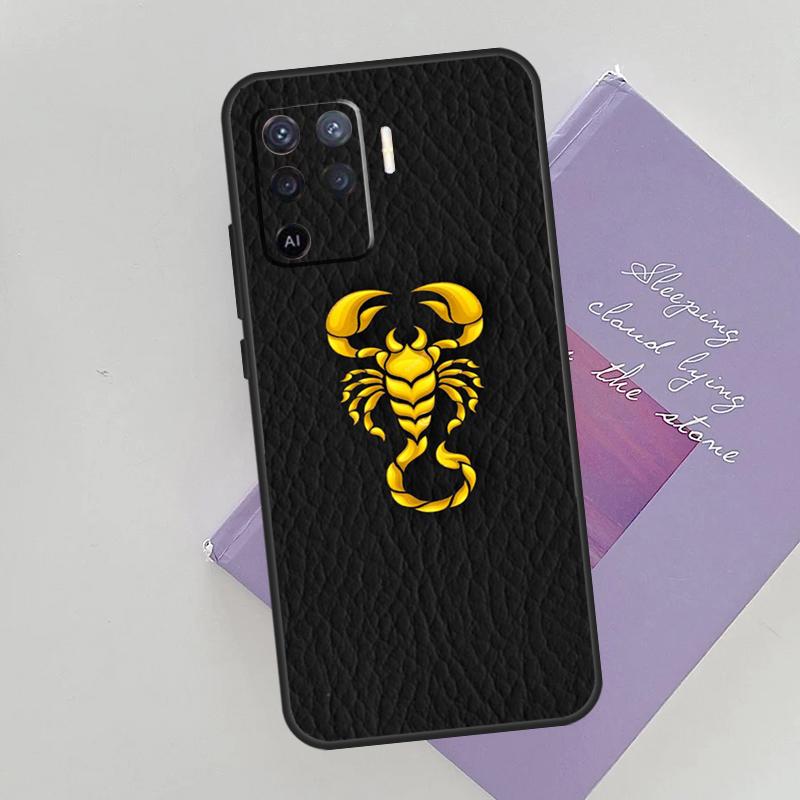 Animal Scorpio Phone Case For Oppo A74 A53 A54 A94 A15 A16 A17 A52 A72 A76 A96 A57S A58 A78 A98 Back Cover