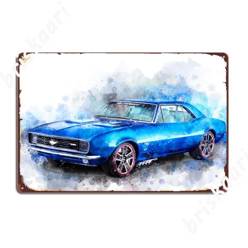 Classic Car Metal Sign Club Party Bar Cave Mural Painting Vintage Tin sign Poster