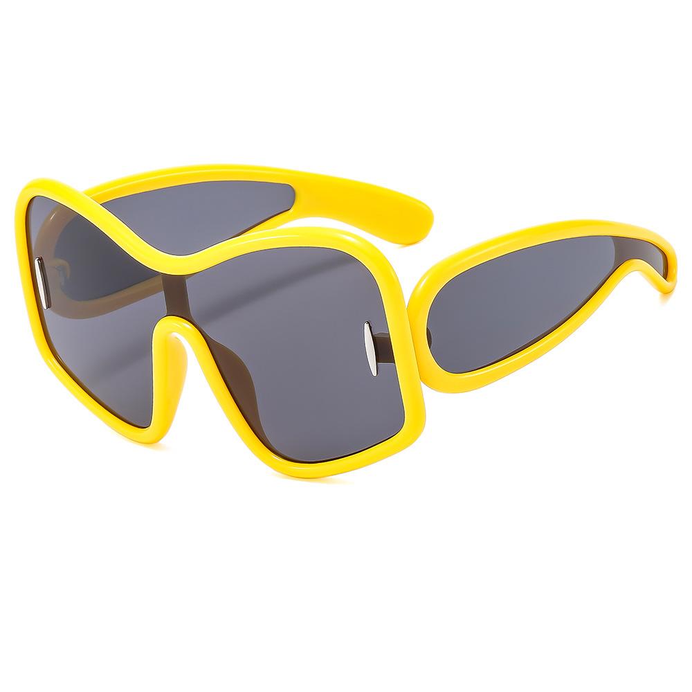New integrated large frame one-piece European and American women's sunglasses fashion trend men's sunglasses women