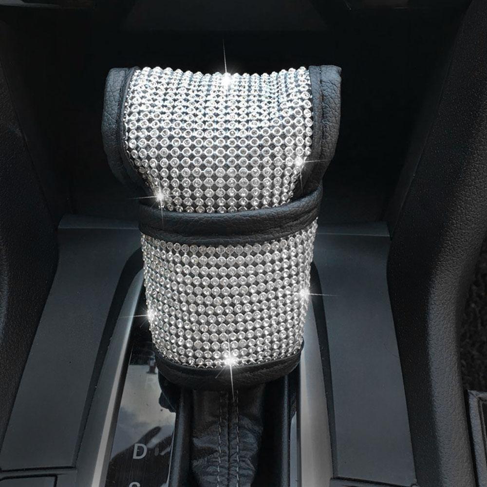 Soft Universal Bling Shift Knob Cover Handbrake Cover Auto Accessories Set Seat Belt Cover