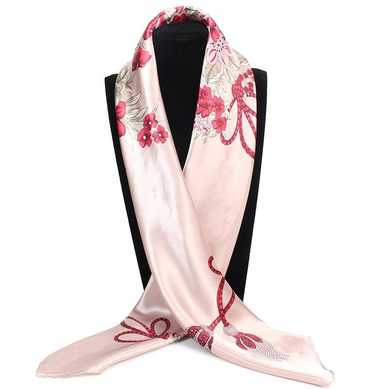 High-quality Luxurious Silk Scarves Headband Scarfs Neck Scarf For Women Chain Silk Scarf Women's Decorative Shawl
