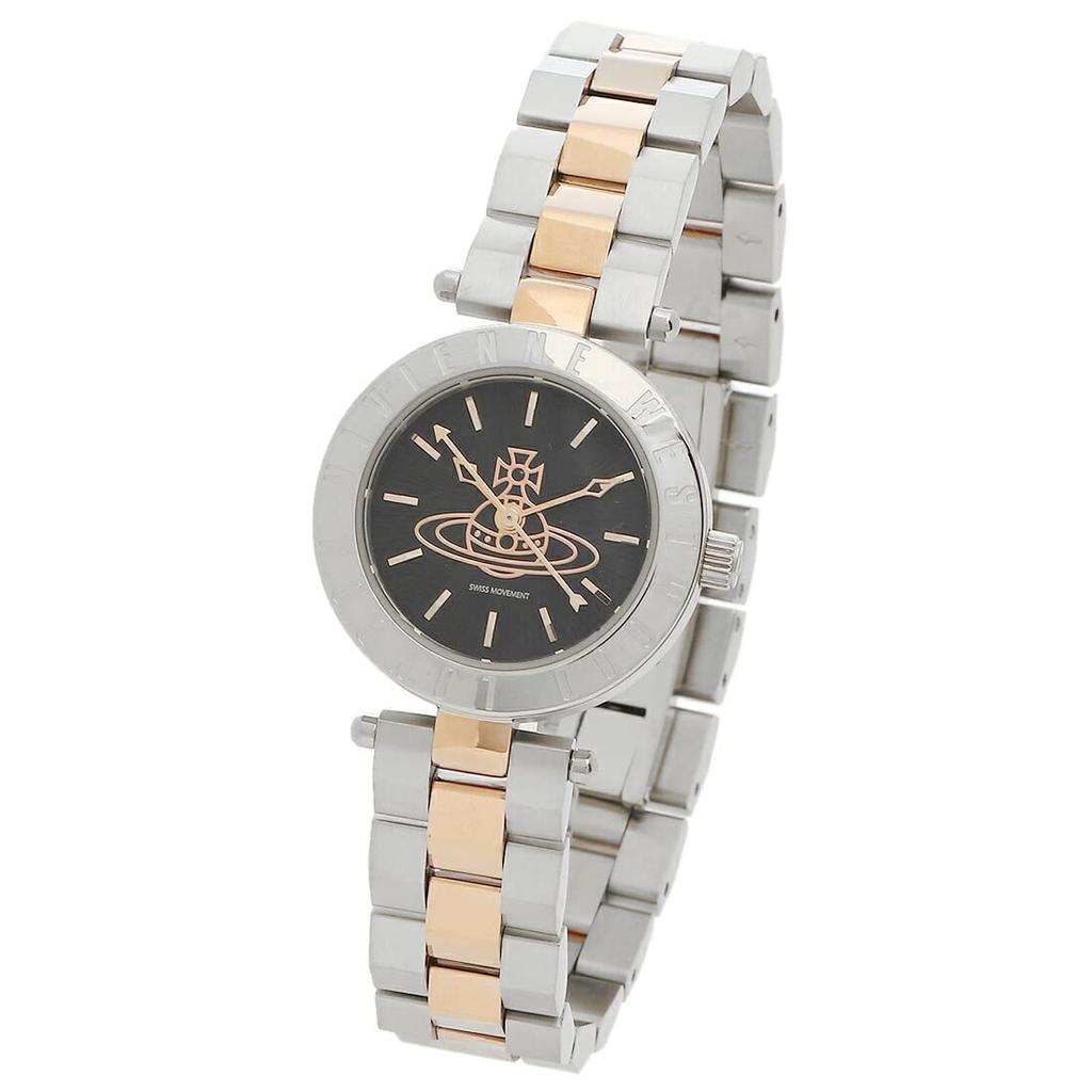 Часы Westbone 28 мм кварцевые черные розовое золото VV092BKSR нержавеющая сталь [Vivienne Westwood] женские [Товар]